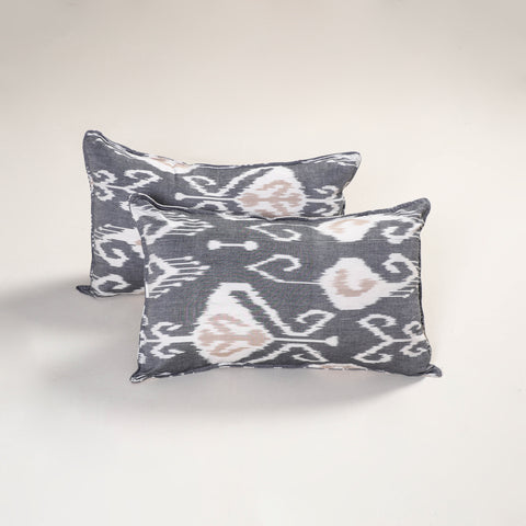Grey - Pochampally Ikat Pillow Covers (Set of 2) 119