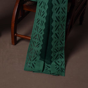 Applique Cutwork Cotton Unstitched Dress Material: Kurta, Bottom & Dupatta 36