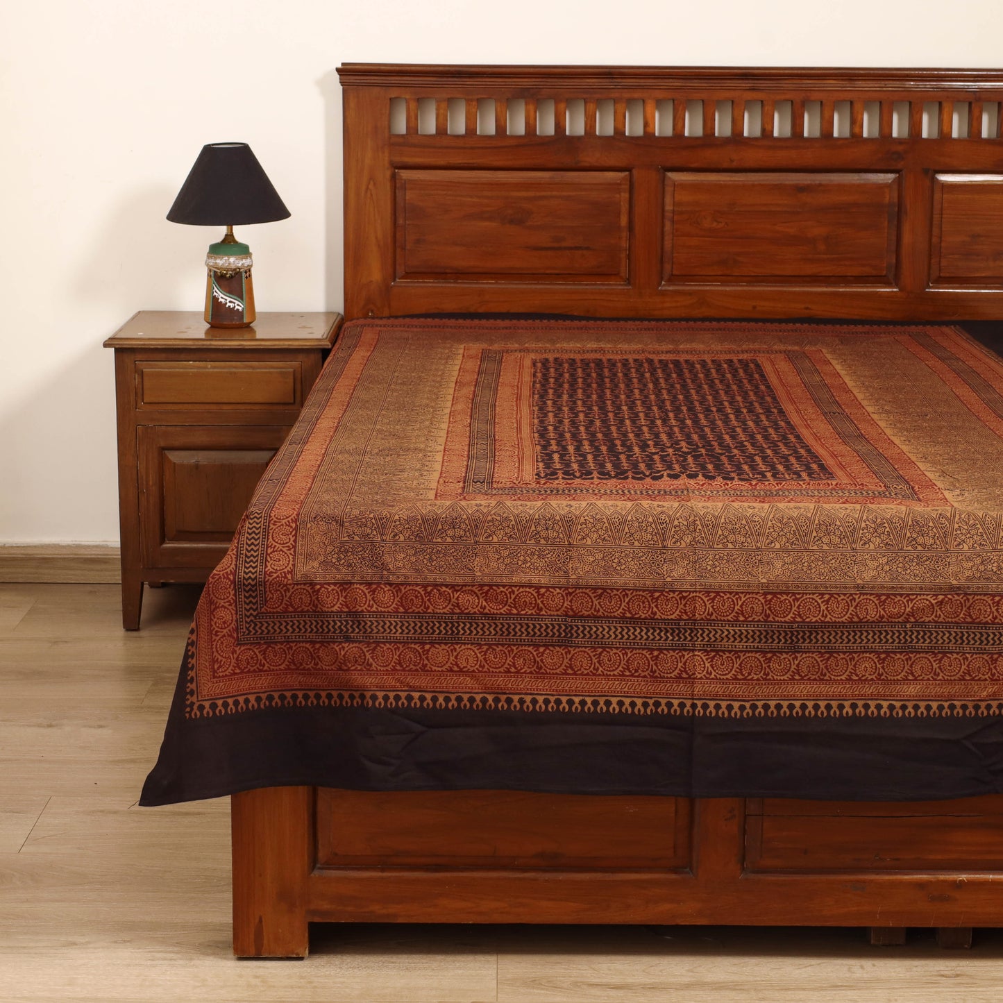Bagh Hand Block Print Cotton Single Bedsheet (90 x 60 in) 14