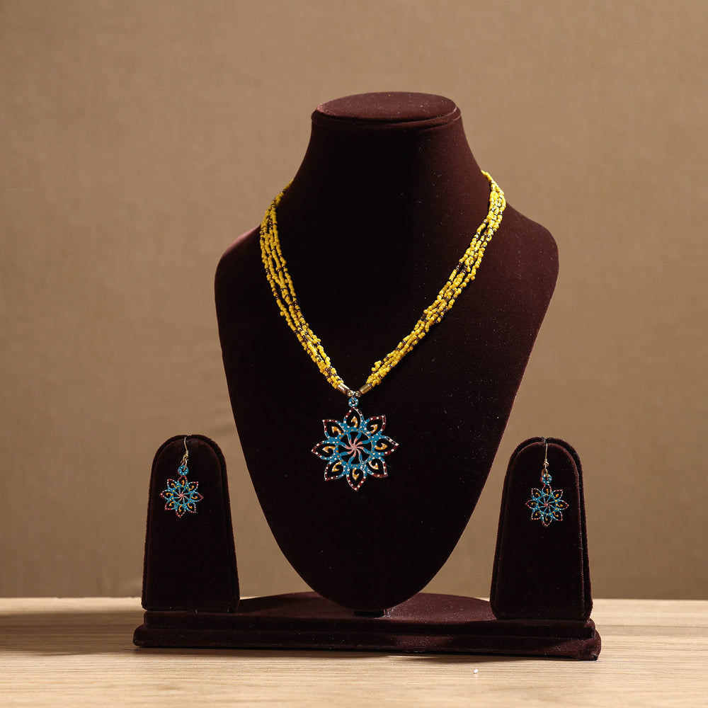 tikuli art handpainted necklace set