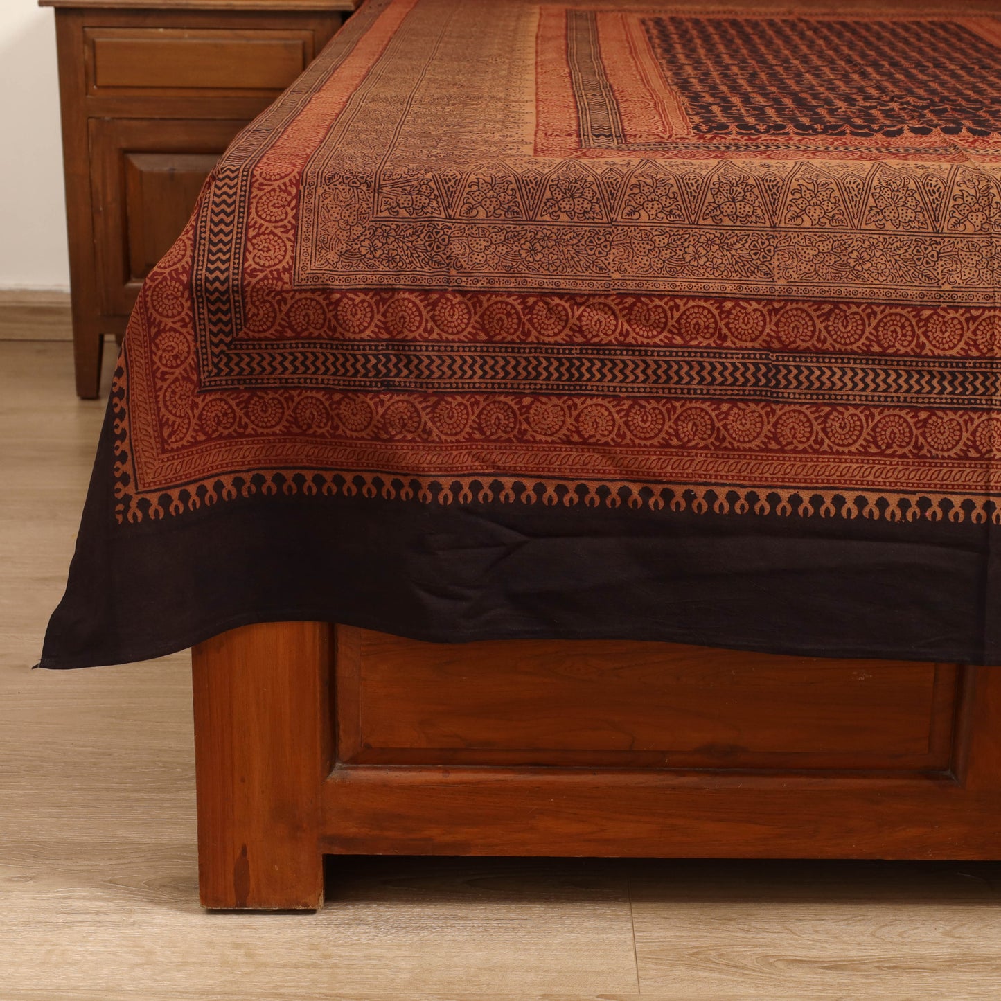 Bagh Hand Block Print Cotton Single Bedsheet (90 x 60 in) 14