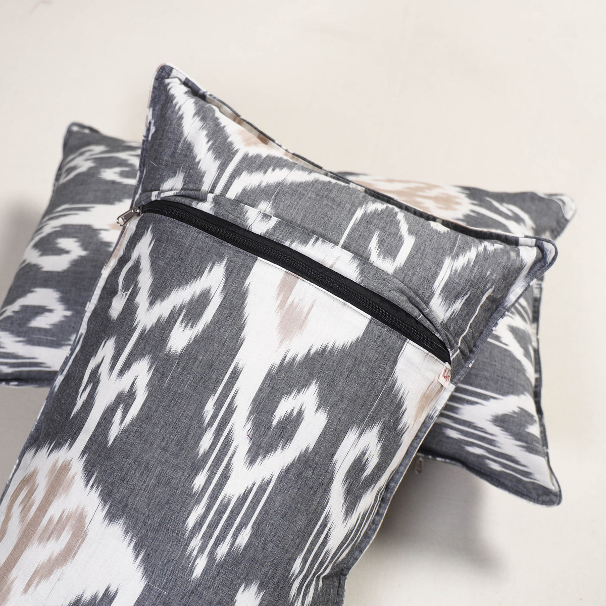 Grey - pochampally ikat pillow covers (set of 2) 119