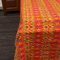 Orange - Jaipur Print Double Tagai Kantha Bed Cover 23