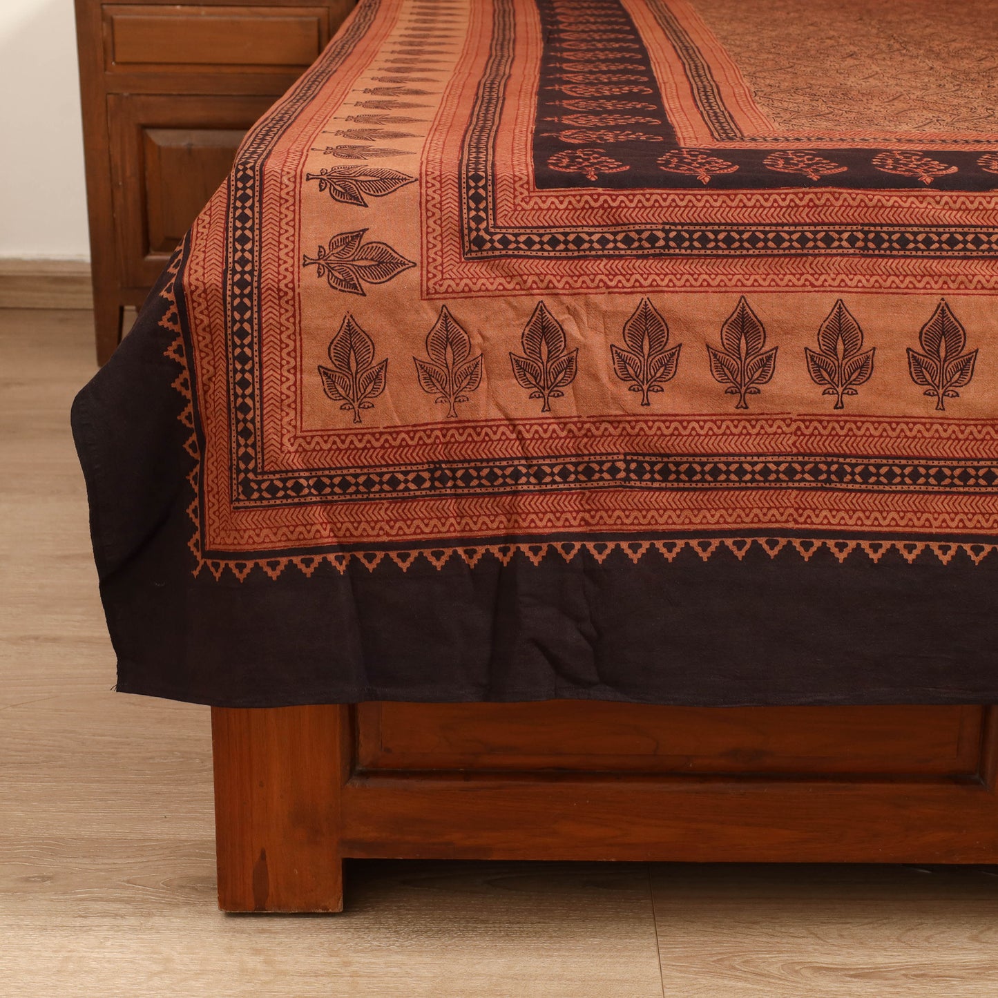 Bagh Hand Block Print Cotton Single Bedsheet (90 x 60 in) 15