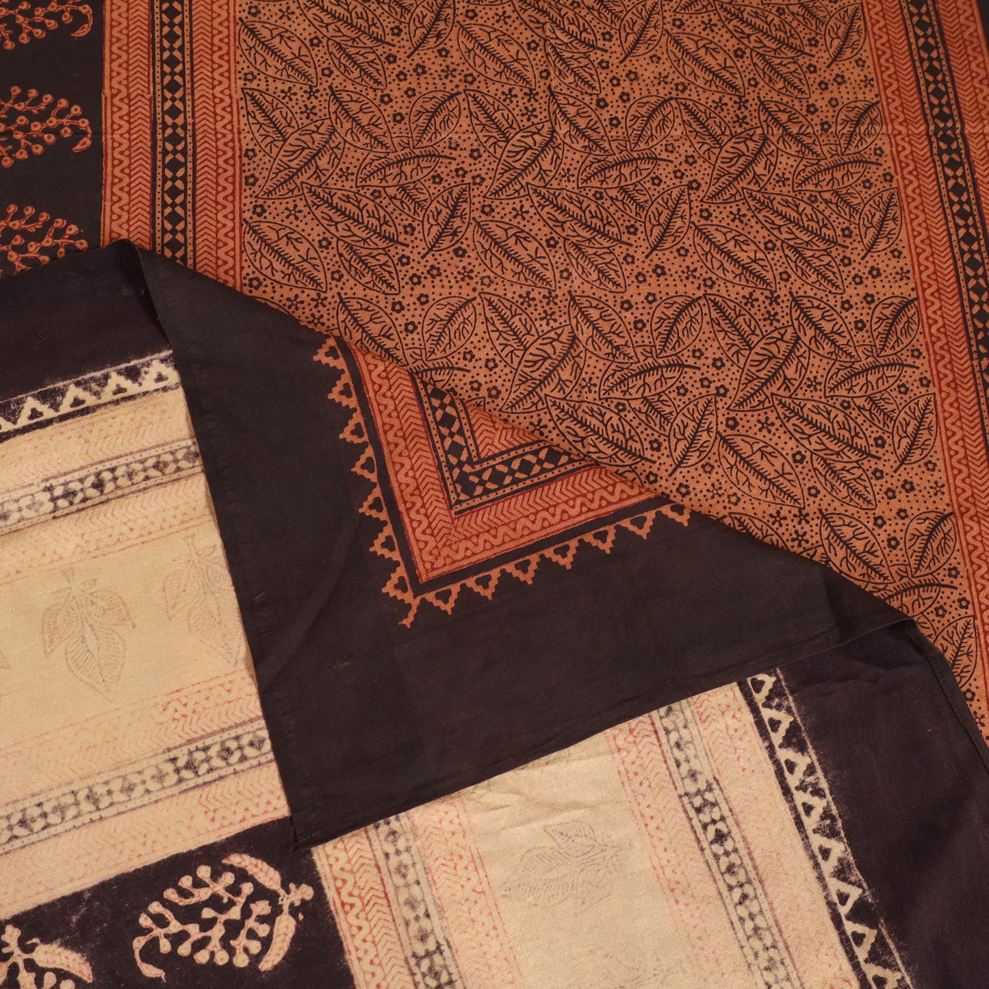 Bagh Hand Block Print Cotton Single Bedsheet (90 x 60 in) 15