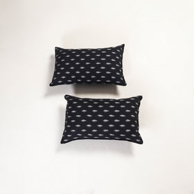 Black - pochampally ikat pillow covers (set of 2) 121