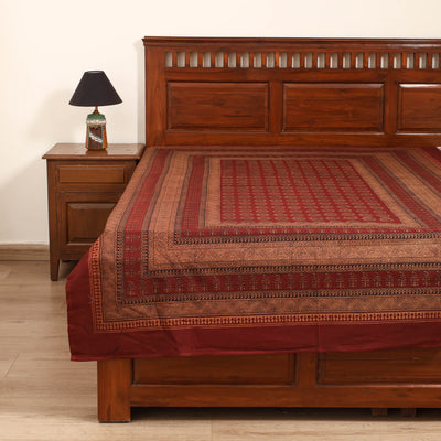 Bagh Hand Block Print Cotton Single Bedsheet (90 x 60 in) 16