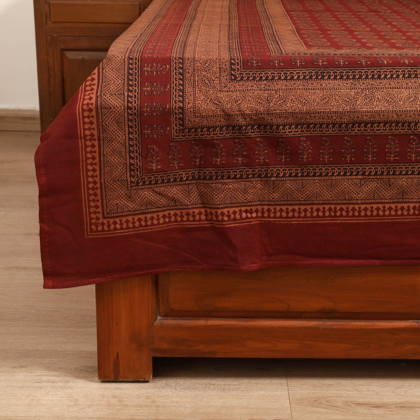 Bagh Hand Block Print Cotton Single Bedsheet (90 x 60 in) 16