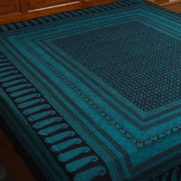 Blue - Block Print Cotton Bagh Double Bed Sheet (108 x 90 in) 17