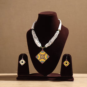  Tikuli Art Handpainted Wooden Necklace Set Online at iTokri.com