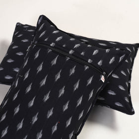 Black - pochampally ikat pillow covers (set of 2) 121