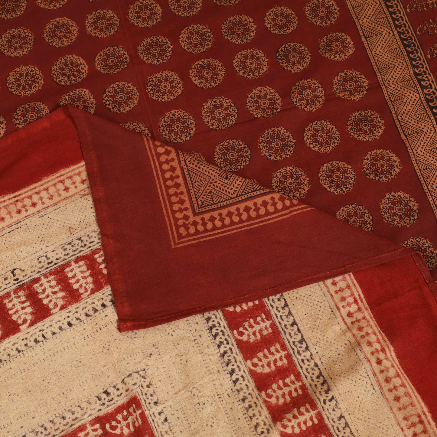 Bagh Hand Block Print Cotton Single Bedsheet (90 x 60 in) 16