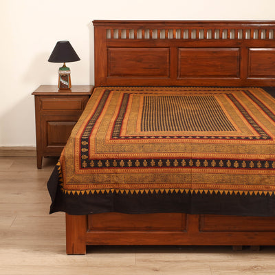 Bagh Hand Block Print Cotton Single Bedsheet (90 x 60 in) 17