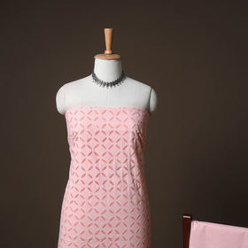 Applique Cutwork Cotton Unstitched Dress Material: Kurta, Bottom & Dupatta 38