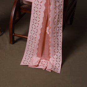 Applique Cutwork Cotton Unstitched Dress Material: Kurta, Bottom & Dupatta 38