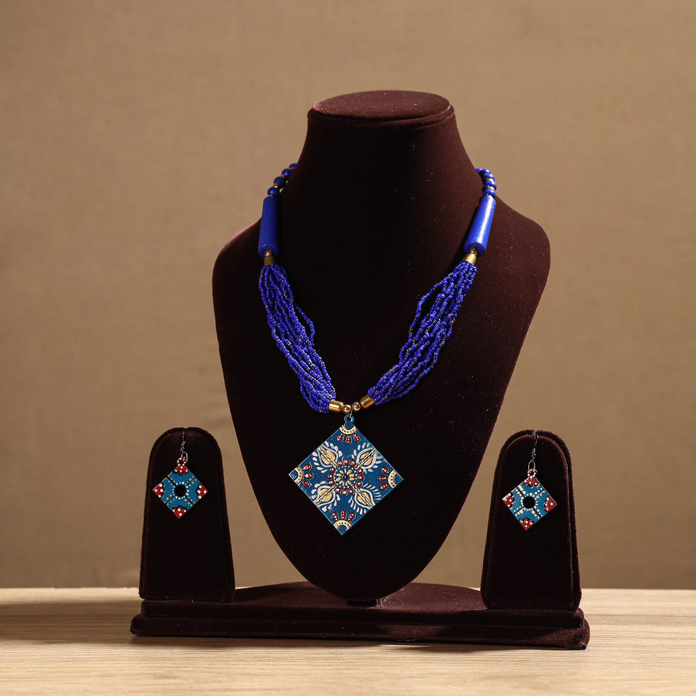 tikuli art handpainted necklace set