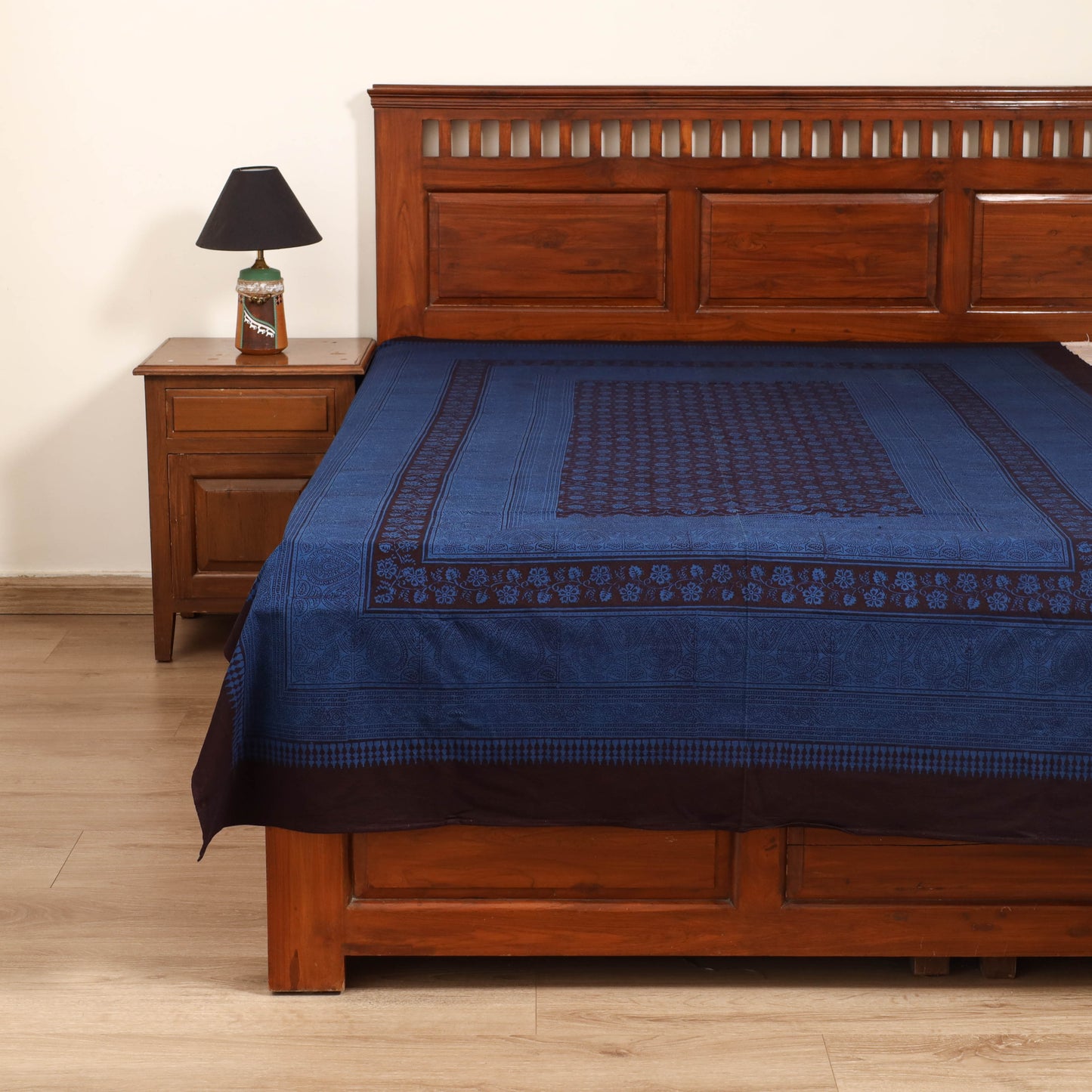 Bagh Hand Block Print Cotton Single Bedsheet (90 x 60 in) 18