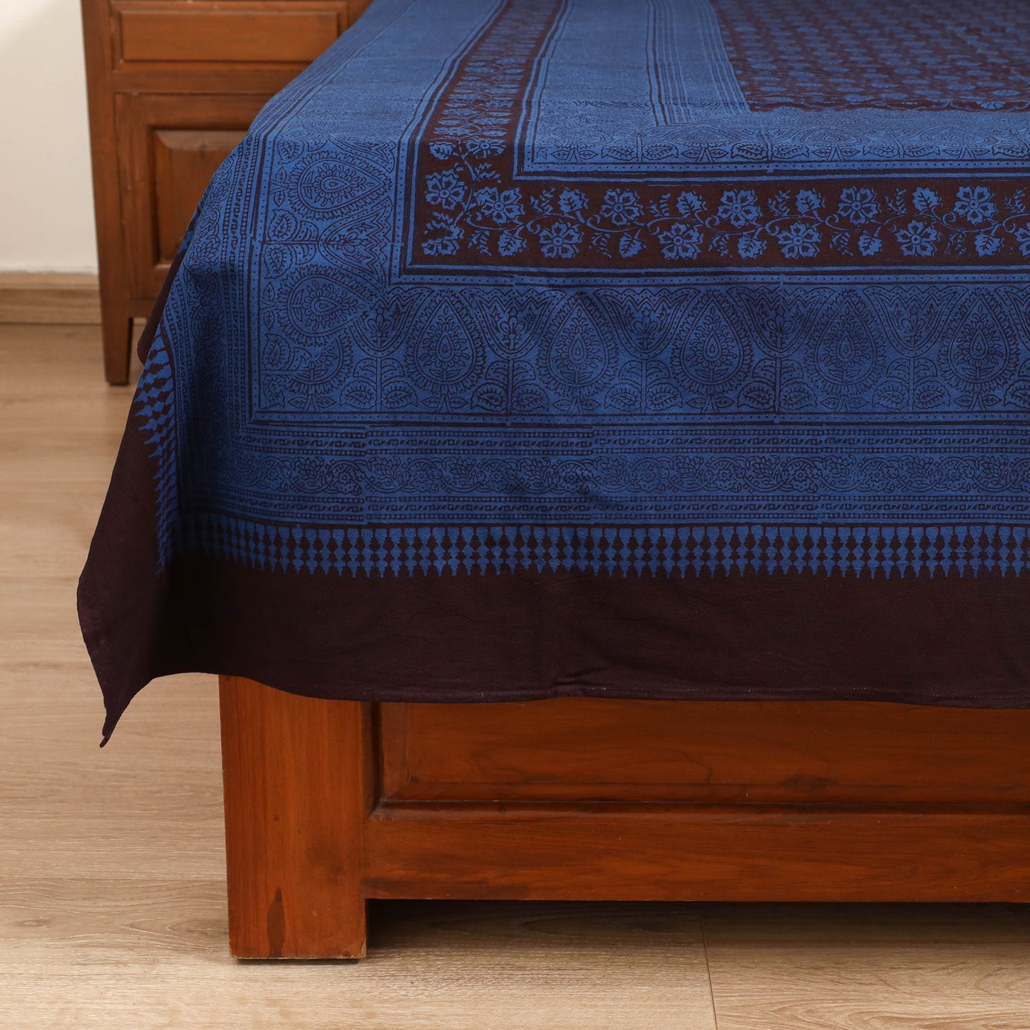 Bagh Hand Block Print Cotton Single Bedsheet (90 x 60 in) 18