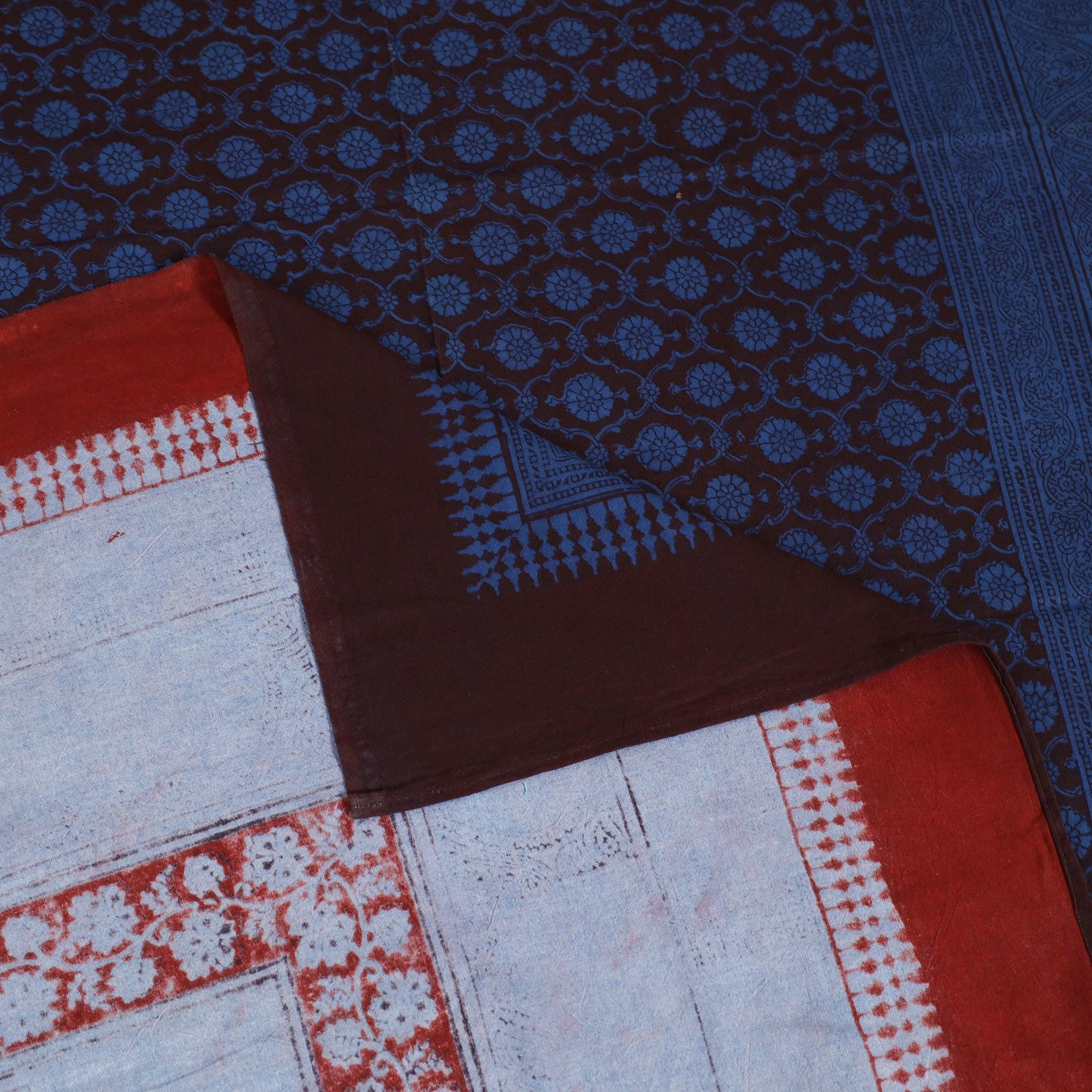 Bagh Hand Block Print Cotton Single Bedsheet (90 x 60 in) 18