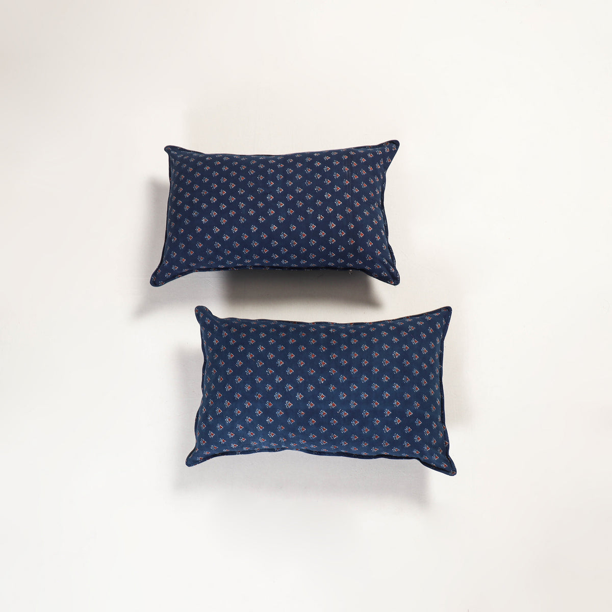 Blue - ajrakh hand block print pillow covers (set of 2) 124