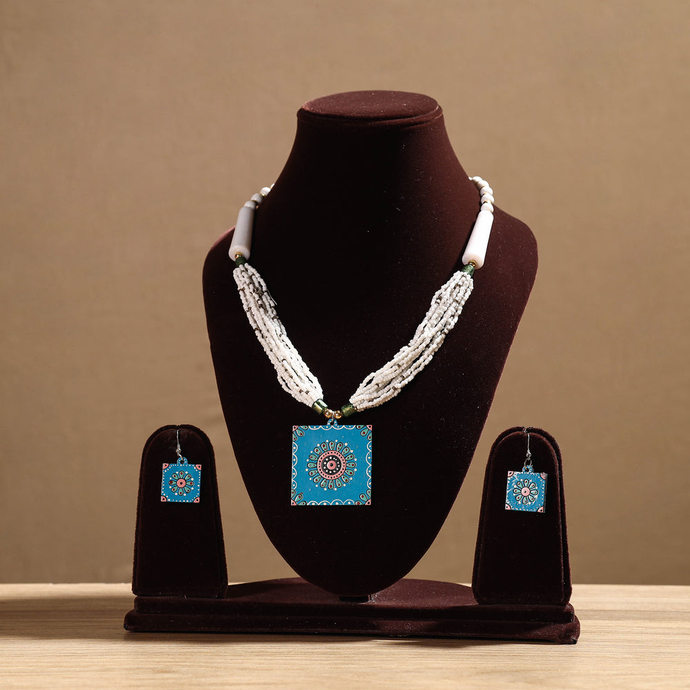 tikuli art handpainted necklace set