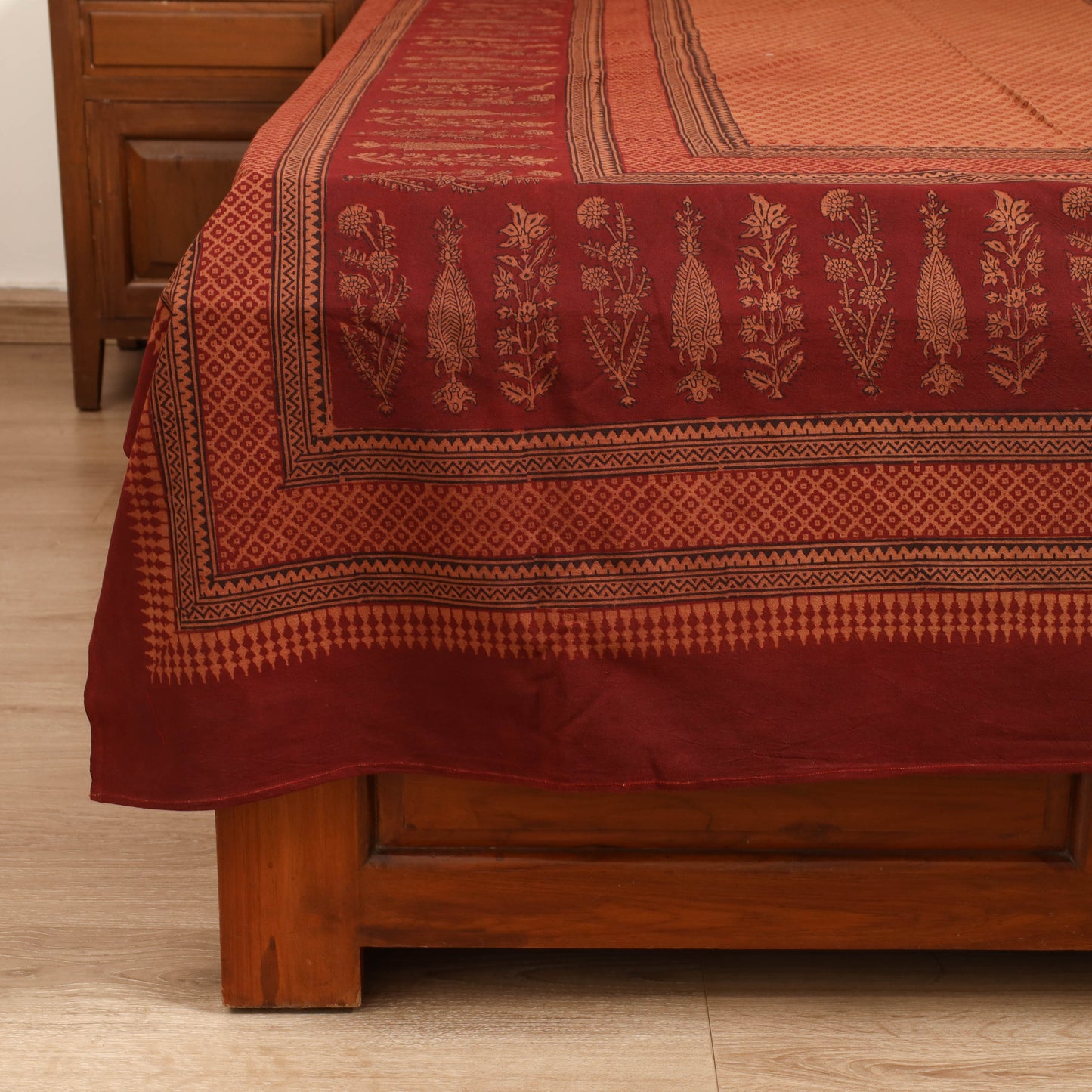 Bagh Hand Block Print Cotton Single Bedsheet (90 x 60 in) 20