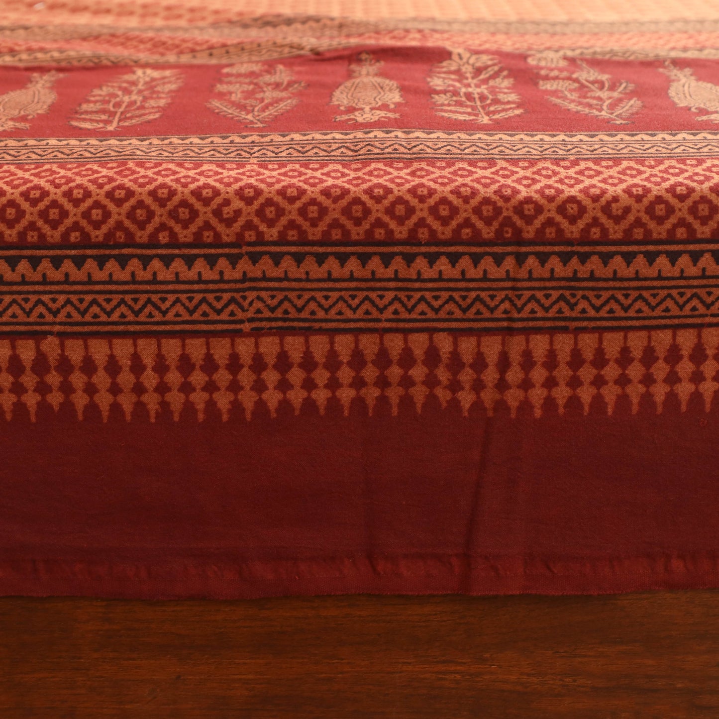 Bagh Hand Block Print Cotton Single Bedsheet (90 x 60 in) 20
