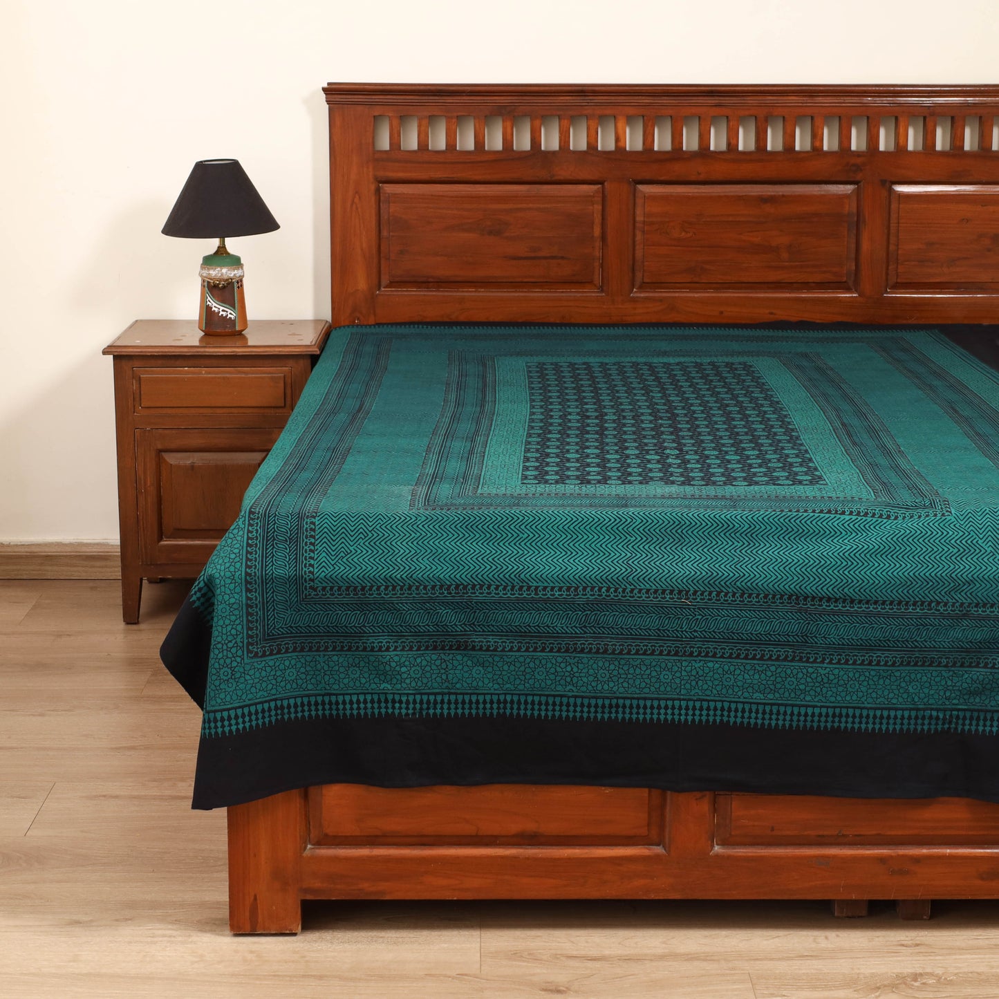 Bagh Hand Block Print Cotton Single Bedsheet (90 x 60 in) 21