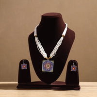 tikuli art handpainted necklace set