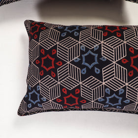 Multicolor - ajrakh hand block print pillow covers (set