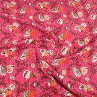 Pink - Jaipur Print Double Tagai Kantha Bed Cover 28