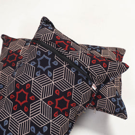 Multicolor - ajrakh hand block print pillow covers (set