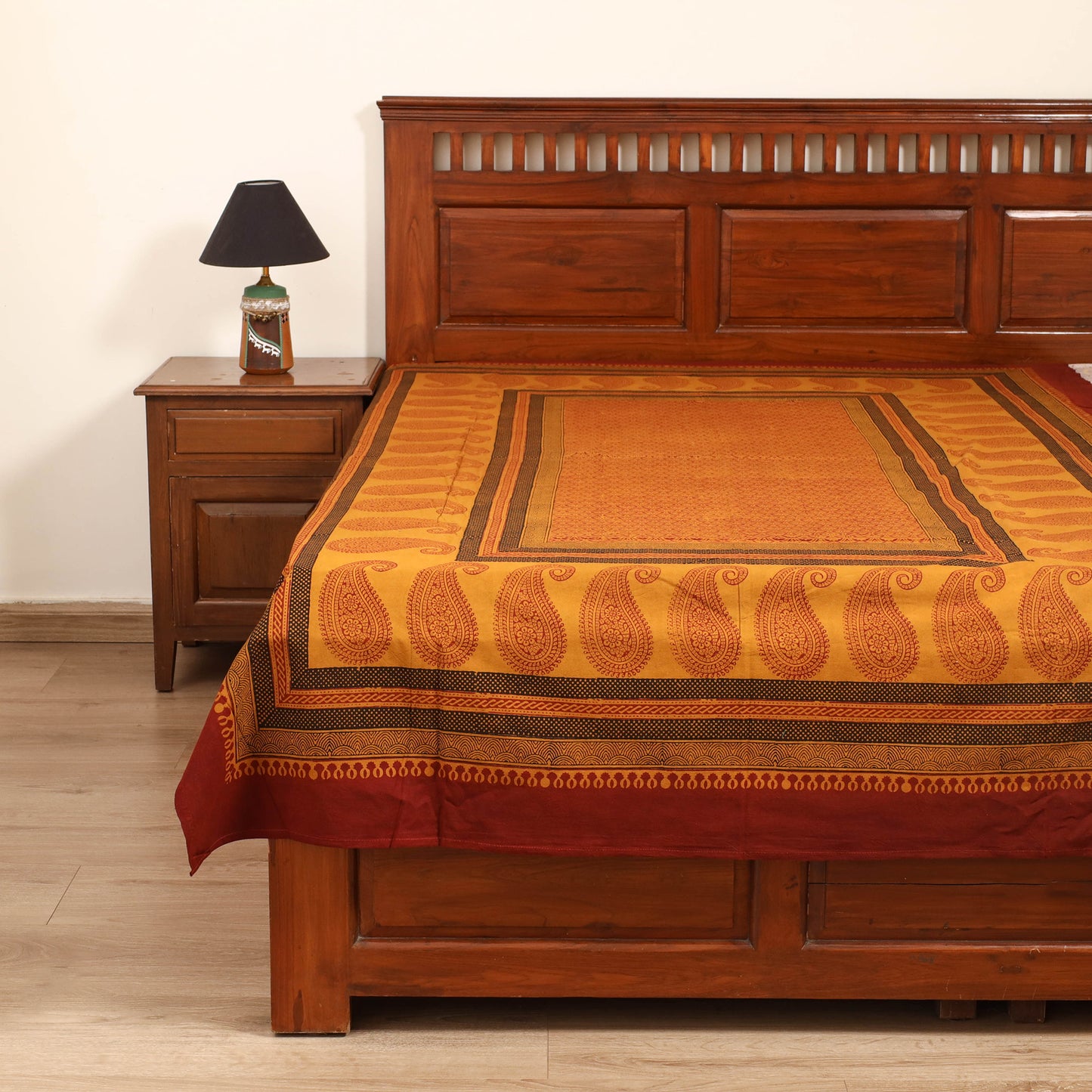 Bagh Hand Block Print Cotton Single Bedsheet (90 x 60 in) 22
