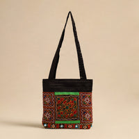 Handmade Mashru Silk Kutch Embroidery Sling Bag 06