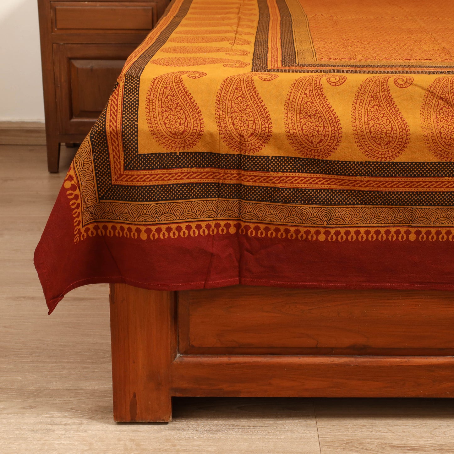 Bagh Hand Block Print Cotton Single Bedsheet (90 x 60 in) 22