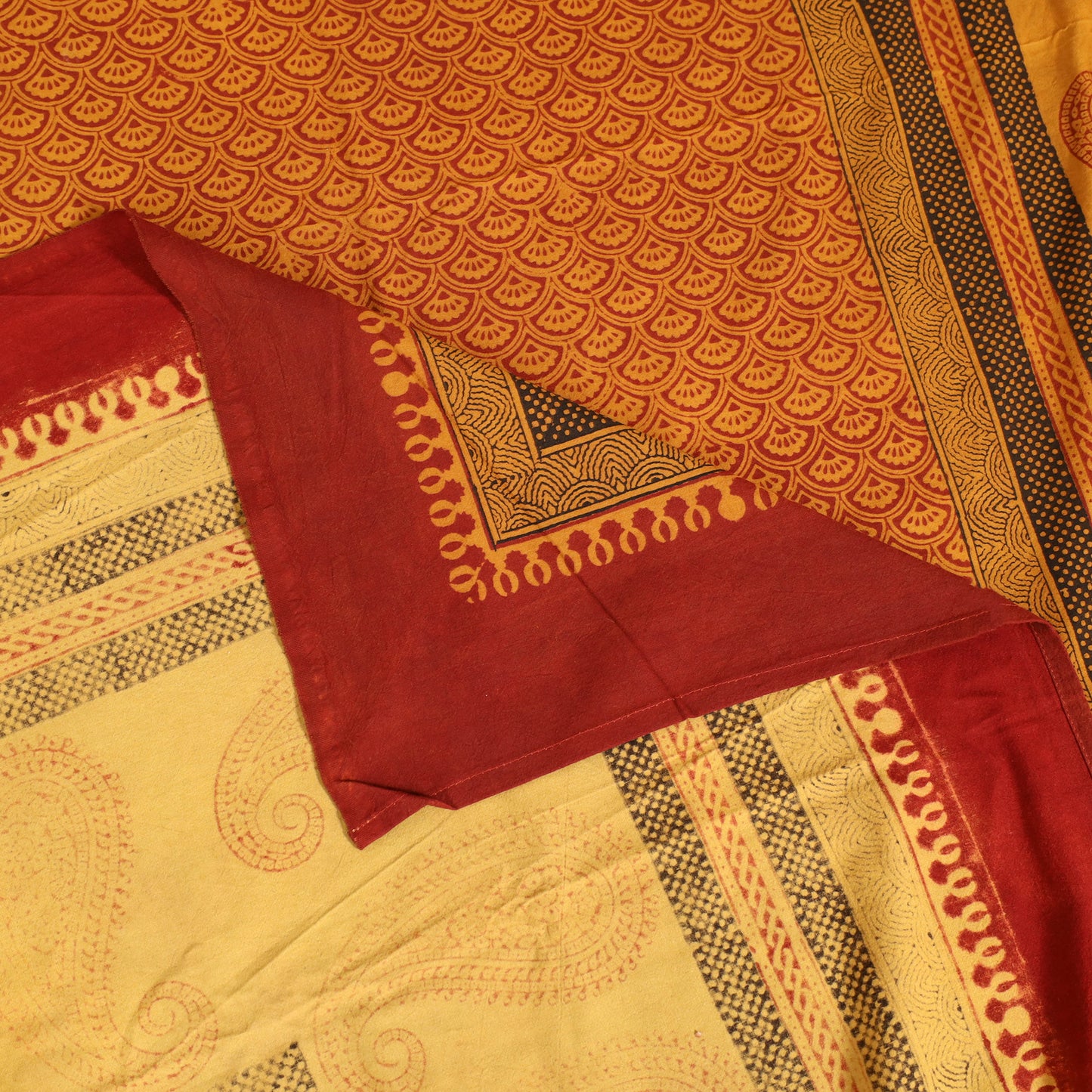 Bagh Hand Block Print Cotton Single Bedsheet (90 x 60 in) 22