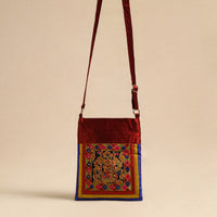 Handmade Mashru Silk Kutch Embroidery Sling Bag 09