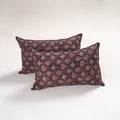 Multicolor - ajrakh hand block print pillow covers (set