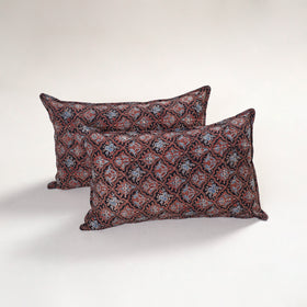 Multicolor - ajrakh hand block print pillow covers (set