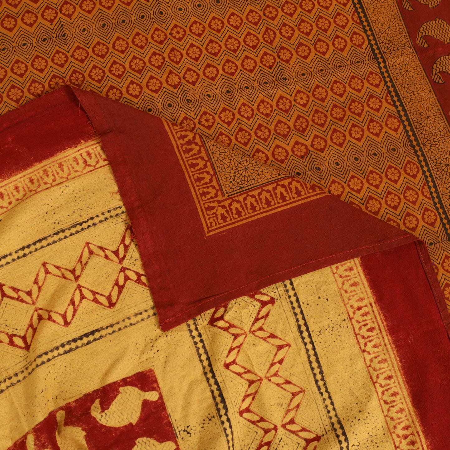 Bagh Hand Block Print Cotton Single Bedsheet (90 x 60 in) 24