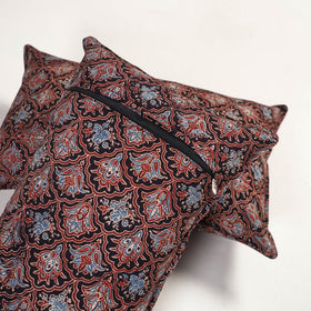 Multicolor - ajrakh hand block print pillow covers (set