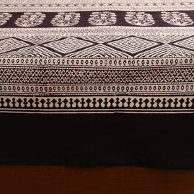 Black - Bagh Hand Block Print Cotton Double Bedsheet (108 x 90 in) 01