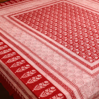 Red - Block Print Cotton Bagh Double Bed Sheet (108 x 90 in) 26