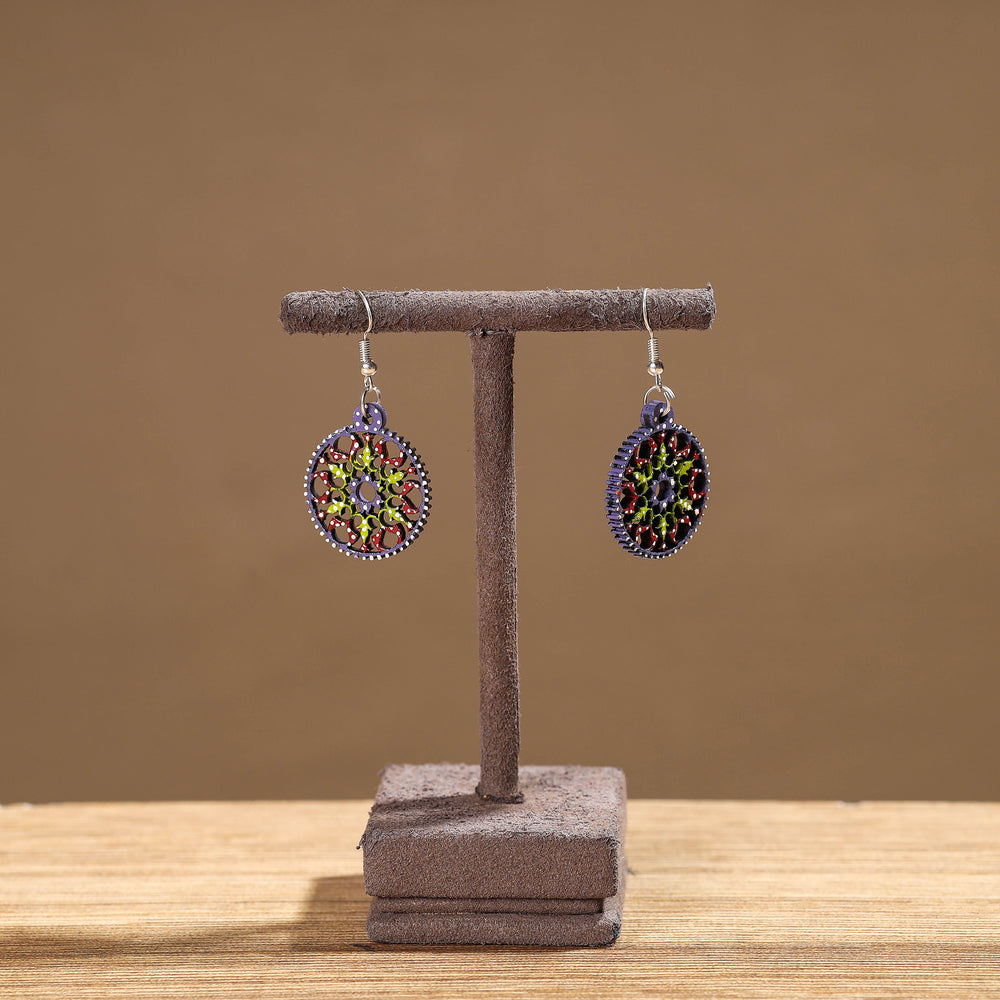 Tikuli Art Handpainted Wooden Earrings