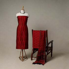 Bagh Hand Block Print Natural Dyed Chanderi Silk 3pc Unstitched Dress Material Suit Set 51