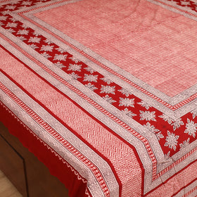 Bagh Hand Block Print Cotton Double Bedsheet (108 x 90 in) 02
