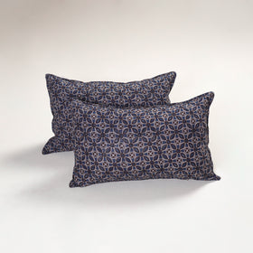 Blue - ajrakh hand block print pillow covers (set of 2) 132