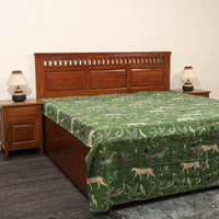 Green - Jaipur Print Double Tagai Kantha Bed Cover 34