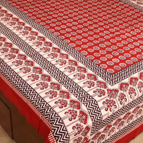 Bagh Hand Block Print Cotton Double Bedsheet (108 x 90 in) 03