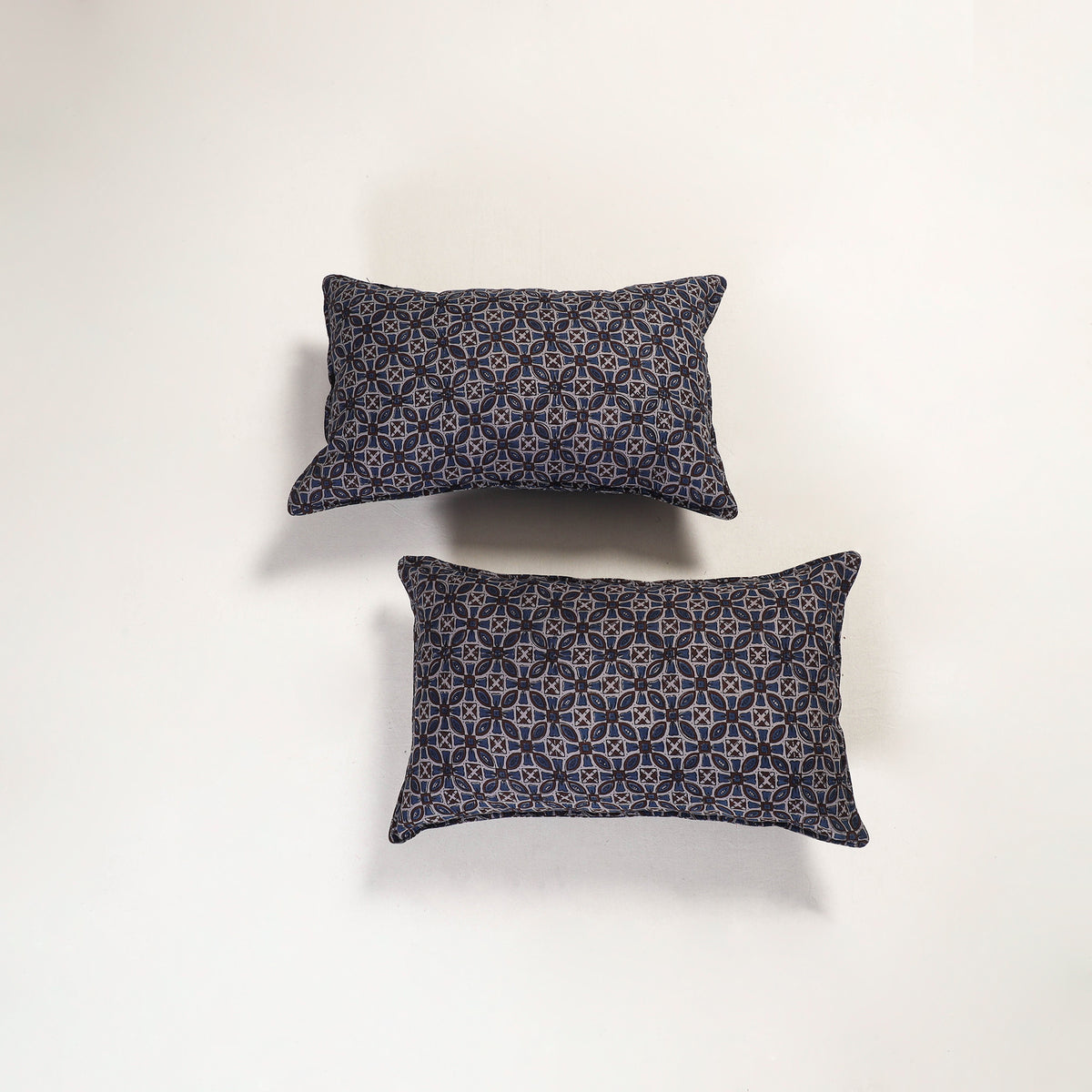 Blue - ajrakh hand block print pillow covers (set of 2) 132